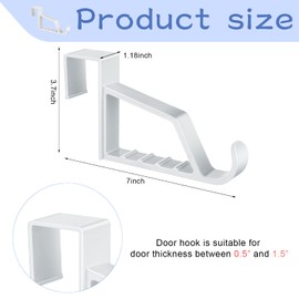 Maitys Plastic Storage Hooks, 4 Pieces Multi Hanging Organizers for Coats, Towels, Bags, Hats, Scarves (White)