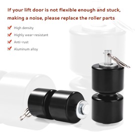 Atesilor 4Pcs Aluminum Alloy Rollers Pins Washers Rings Black with EZ Spring Clips Compatible with Gorilla Lift Trailer Gate Assist,Compatible with Trailer Tailgate Lift Assist Rollers Kit