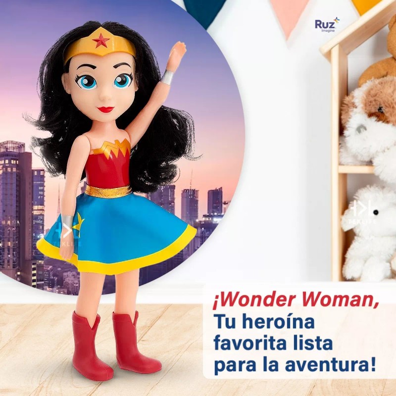 Ruz Muñeca Toddler Super Hero Wonder Woman Dc Coleccionable Ruz