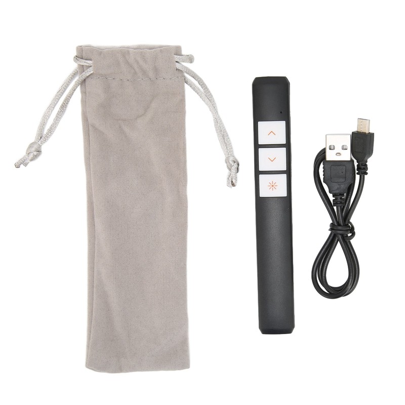 Presentation Clicker Ergonomic Handhold 2.4G Wireless USB Presenter with Receiver