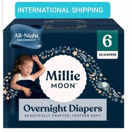 Millie Moon New All Natural Millie Moon Disposable Diapers OVERNIGHT Size 6