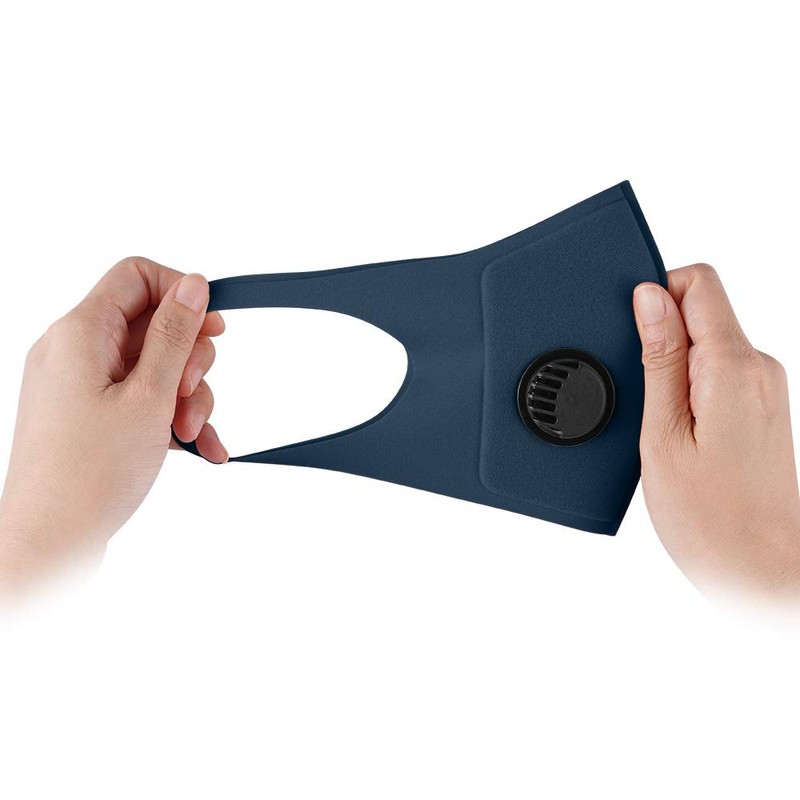 NUÜR 2pcs Fabric Reusable Face Mask, with Air Valve and