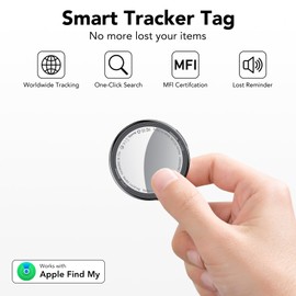 2025 New [Apple MFi Certified] (iOS Only) Tracker Air Tags-4 Pack, Bluetooth Tracker for Apple Find My, Replaceable Battery, Key Finder and Item Locator Smart Tag for Keys, Bags, Luggage, Pets, Wallet