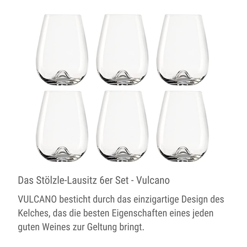 Stölzle 104 00 12 Set Vulcano Cup with Aroma Cone,