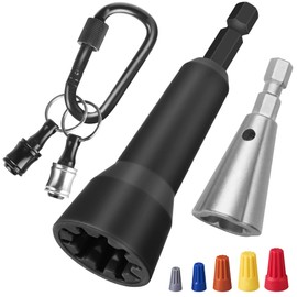 1/4 inch Screwdriver Bits Holder&Wire Nut Twister,Hex Shank Aluminum Alloy Drill Screw Adapter,with Keychain Portable for Screwdriver & Drill Bits & Flexible Drill Bit Extension Set & Nut Driver
