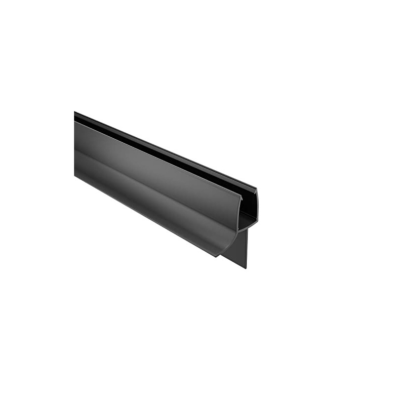 BAUHANDEL24-80 cm Shower Seal Black for Glass Thickness 6 mm