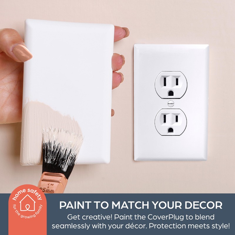 Dreambaby CoverPlug Paintable Outlet Plug Cover for Baby Safety -Electrical