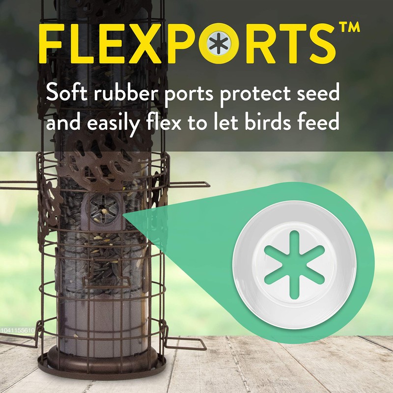 Perky-Pet SBG101 Squirrel Off Max Pinecone Bird Feeder with Flexports
