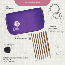 KnitPro Symfonie Afghanistan/Tunisian Crochet Hook Set, 8 Sizes (3.5 mm to 8 mm)