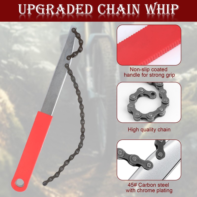 Romon Bicycle Chain Whip, Bicycle Chain Disassembly Tools Kit with