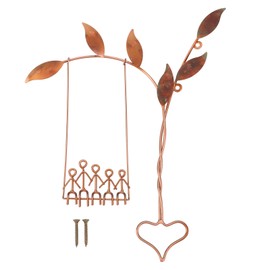 Love Swing Sculpture Metal Decorative Stress Relief Handcrafted Wall Swing Sculpture Ornament for Bedroom Living Room