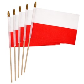 12 Pack 5x8 Inch Small Flags on Stick，Mini Flag with Kid-Safe Spear Top, Polyester Full Color Tear-Resistant Flag,Patriotic and Party Decorations, Suitable for Parades, Festival Celebrations, National