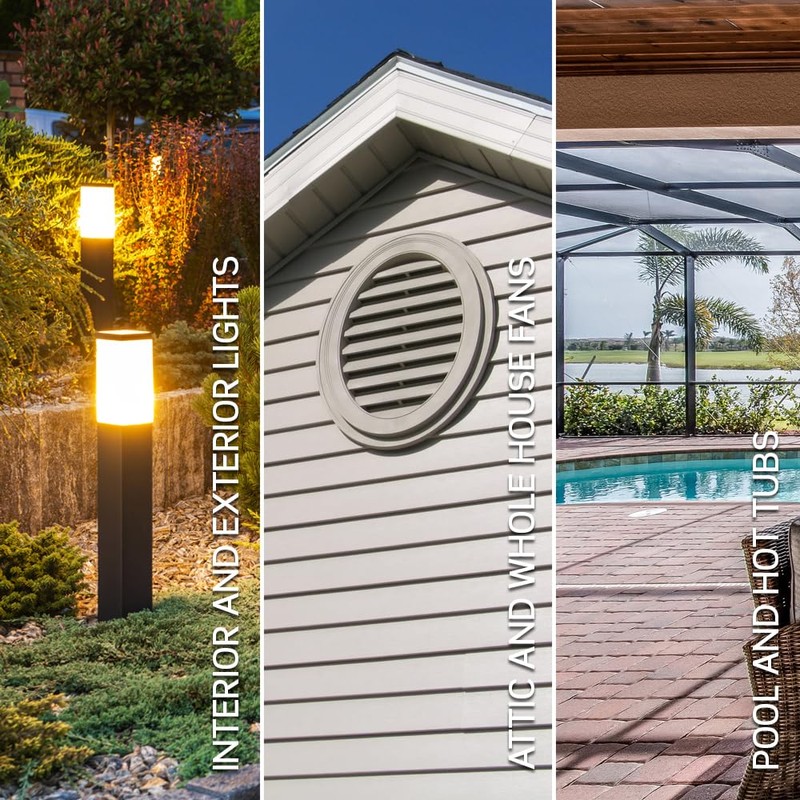 Leviton Countdown Switch for Lights, attic, heaters, Pool Pumps, 2-4-8-12