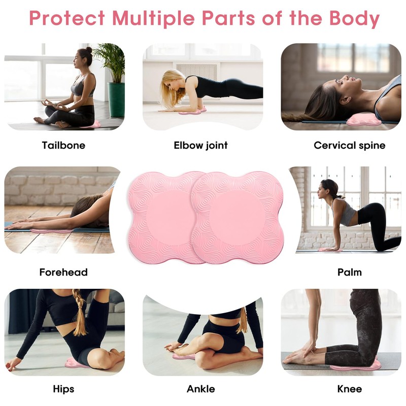 MBHKRRS 2 Pack Yoga Knee Pads Mat Set - Extra