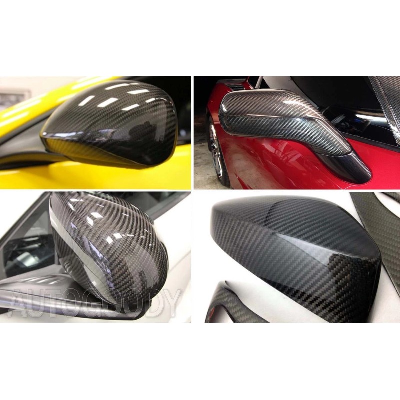 AUTOGOODY 48"x60" HIGH GLOSS 5D Black Carbon Fiber Vinyl Wrap
