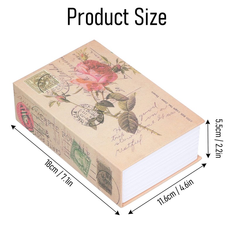 Tissting Book Safe with Combination Lock, 18 x 12 x