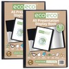 eco-eco A5 Size 50% Recycled 10 Pocket Black Presentation Display