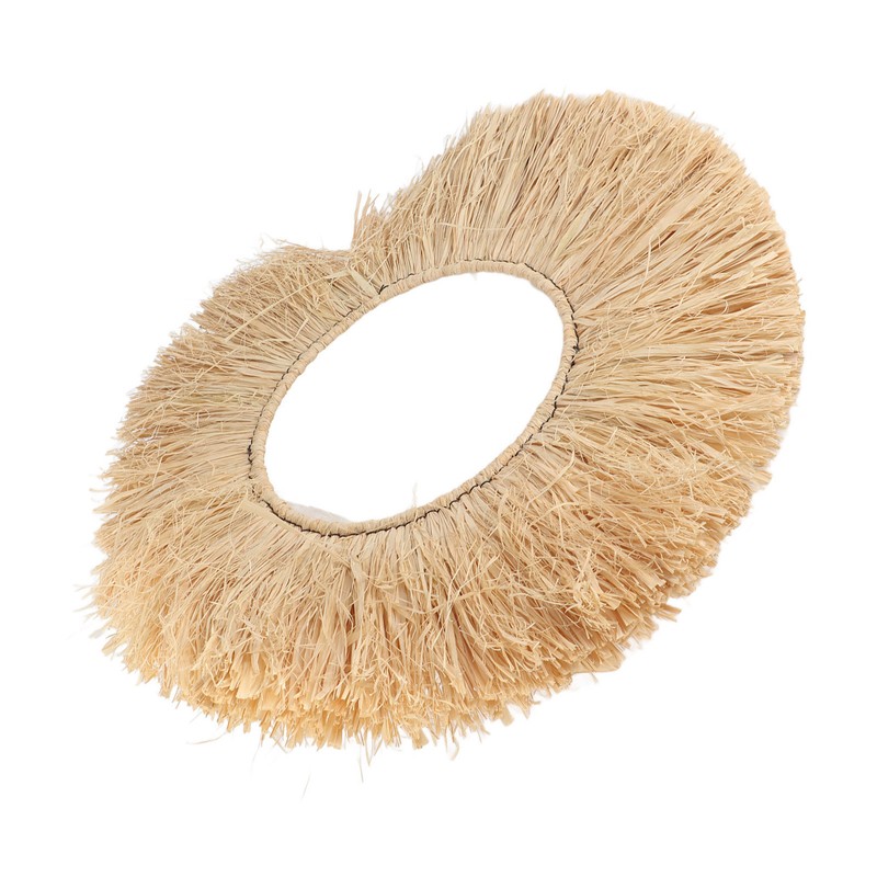 Raffia Wall Decor Portable Textured Appearance Wall Hanging Environmental Friendly