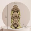 Zen'Light Statue of 3 Laughing Buddhas - See Nothing -