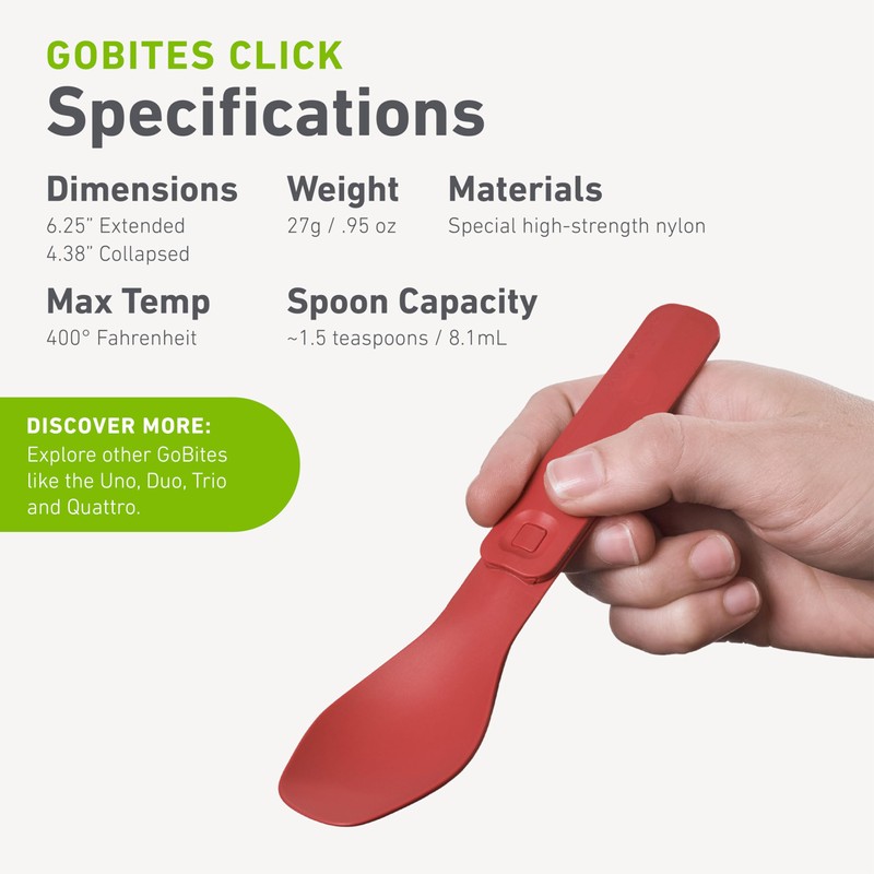 Humangear GoBites Click | Travel & Camping Utensils | Portable