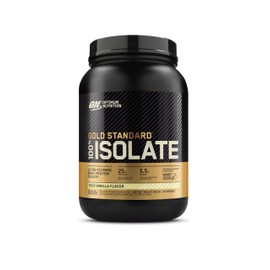 OPTIMUM NUTRITION Gold Standard 100% Isolate Protein Powder, Vanilla Flavour, 720g - [2024/2025 plastic neck band packaging may vary]