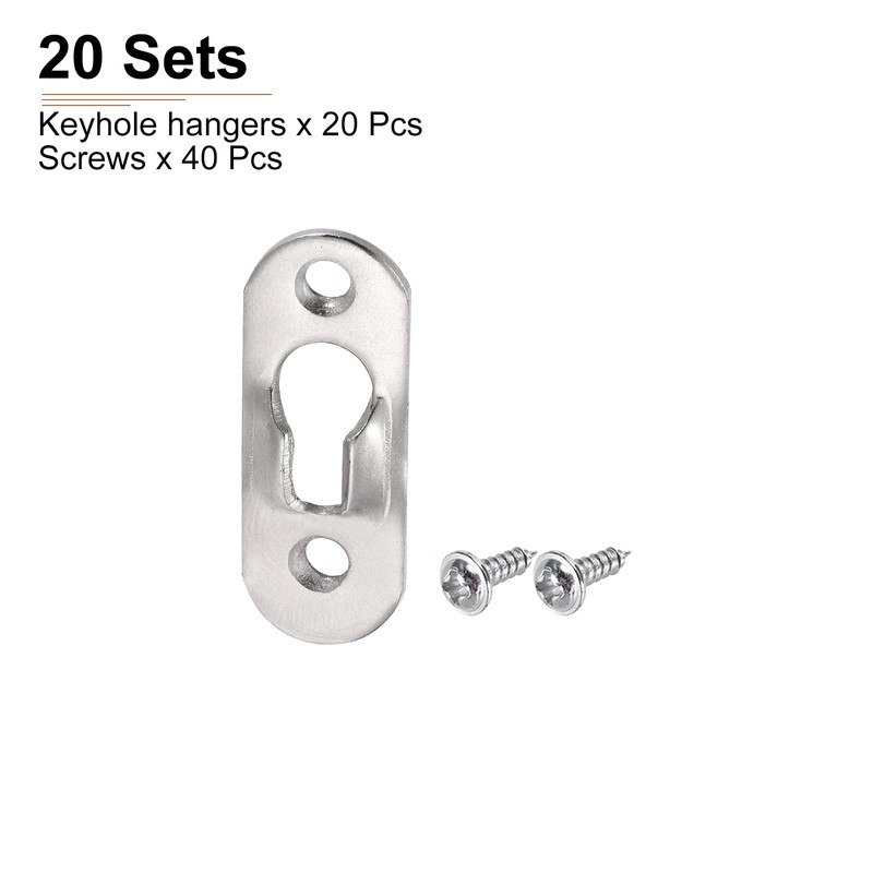 DTGN 37 x 14mm Keyhole Hanging Plate Single Hole Hook