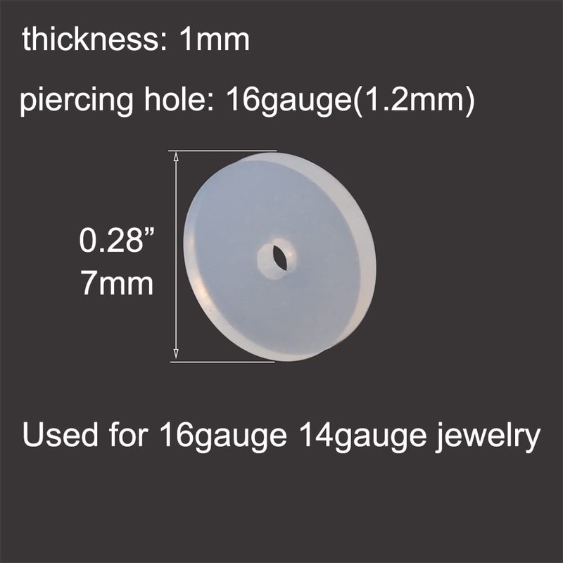 MODRSA Clear Disc Pads no Pull Plastic Piercing Disc for