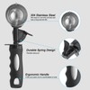 PATIKIL 4 Ounce Ice Cream Scoop with Trigger, Stainless Steel