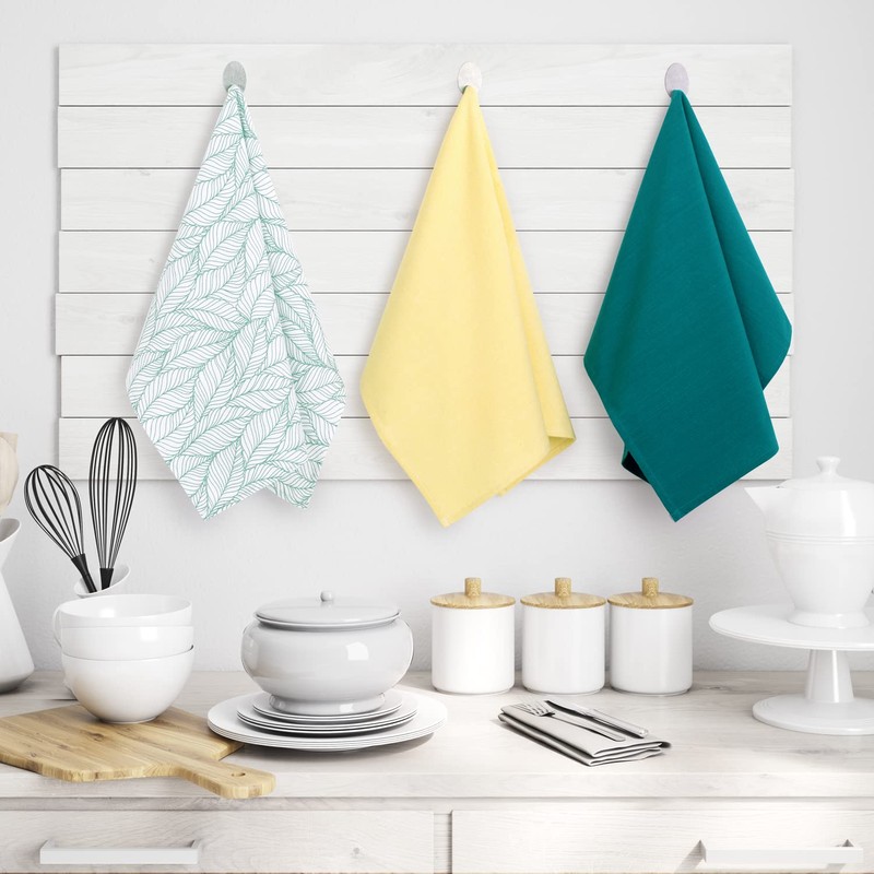 AmeliaHome Set of 3 Tea Towels Cotton Kitchen Towels 50