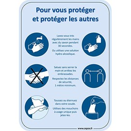 CEP 7010-100 FR Wall Sticker A4 Gestures Barriers