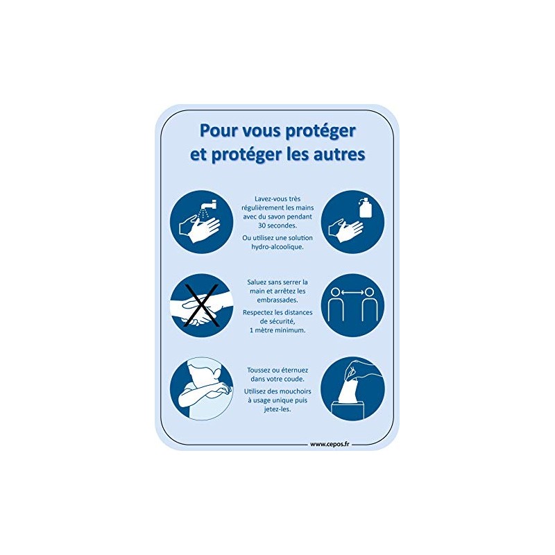 CEP 7010-100 FR Wall Sticker A4 Gestures Barriers
