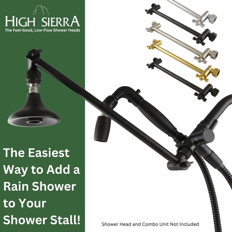 High Sierra Showerheads® - Adjustable Shower Arm Extension for Shower