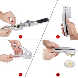 Garlic Press Stainless Steel Crusher Ranking Garlic Press Chopping Machine Manual Garlic Garlic Crusher Garlic Crusher Ginger Crusher 16.8*3.5*4.9cm