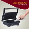 Elite Gourmet EPN-2976# 2-in-1 Nonstick Panini Press & Indoor Grill,
