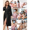 Sopesil Women's Satin Dressing Gown Long Bathrobe Kimono Lightweight Bridal