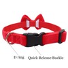WDPAWS Dog Collar with Bowtie Soft Velvet Material with Quick