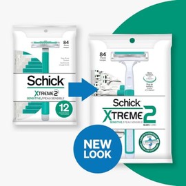 Schick Slim Twin ST 2 Disposable Razors for Men Sensitive Skin Shaving Razor, 12 Count