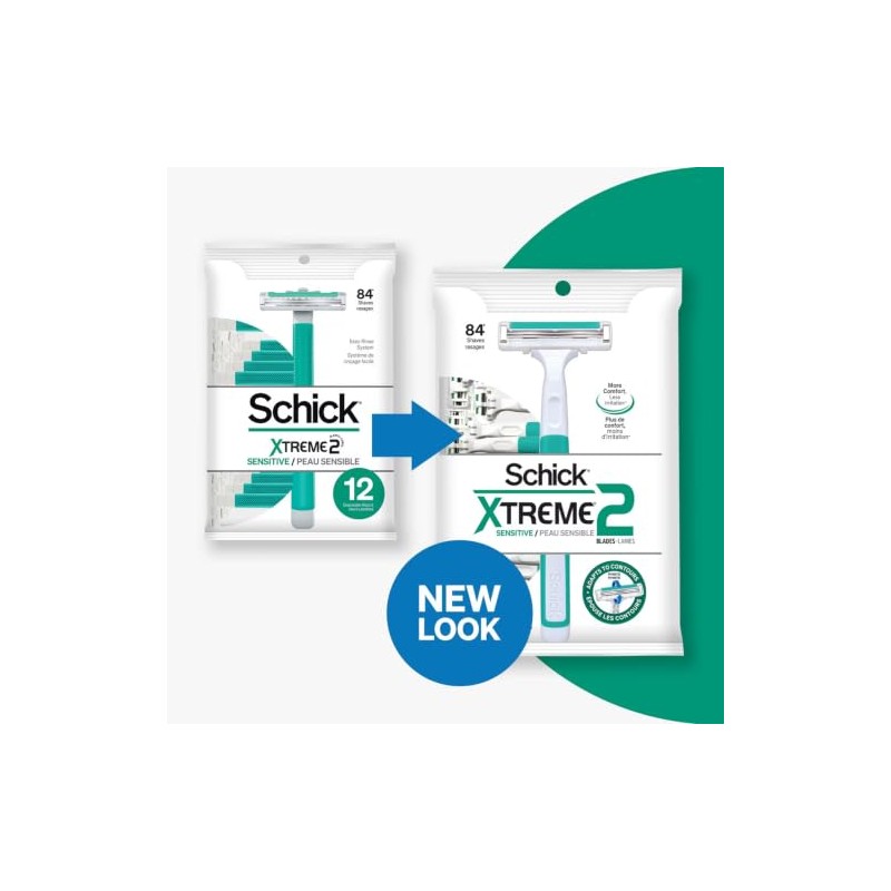 Schick Slim Twin ST 2 Disposable Razors for Men Sensitive