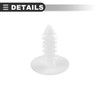 Motoforti Universal Push Bumper Fastener Rivet Clips, 0.51"x0.67", Plastic, White,100pcs