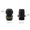 M25 Cable Gland Set, HUYU Waterproof IP68 Adjustable Cable Connectors,