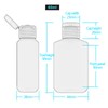 FOOCHY Clear Hand Sanitizer Bottles Empty Plastic Refillable Flip-Top Bottles