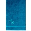 Lashuma Linz Bath Towel Blue - Petrol Blue Individually Embroidered