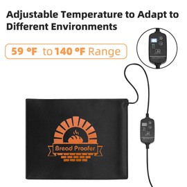 Bread Proofer Bread Dough Starter - Adjustable Temperature 59°F - 140° F Dough Proofer with Thermostat Control Bread Warming Mat