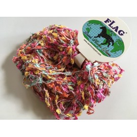 Dark Horse Yarns Flag #405A Candy Jar (Orange Yellow Mint Pink) Mini Flag 20 Gram