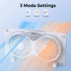 shinic Window Fan with Reversible Airflow Quiet, Twin 9" Blades,