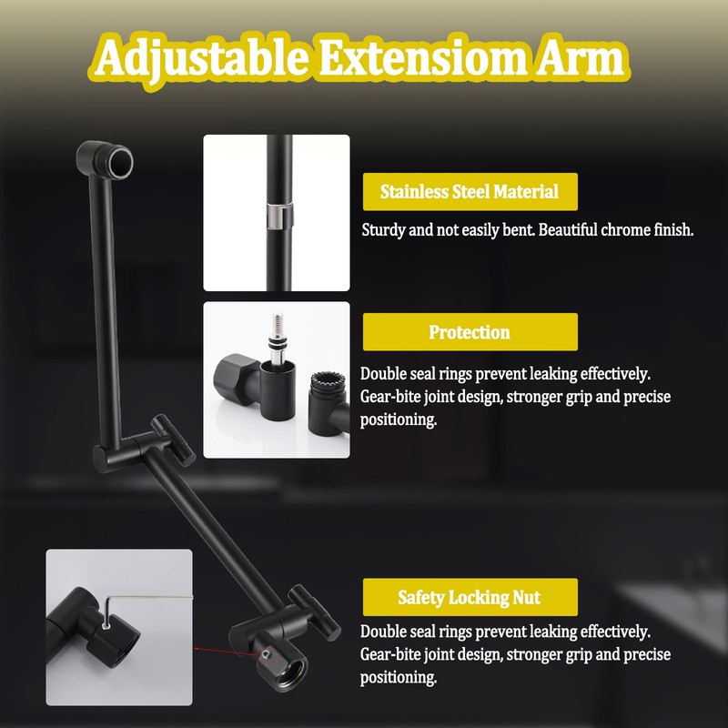All Metal 12" Rainfall Shower Head with Handheld Spray Combo,