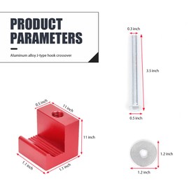 4 PCS Car Trunk Tool Box Mounting Fixing Kit, Alloy + 304 Stainless Steel Screw J-type Cross Tie-down Device, Repair Replacement Accessories, Suitable for Most Cars, Pickup Trucks (Red)