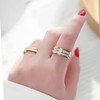 Degolso 2Pcs 14K Gold Plated Stackable Rings for Women Men