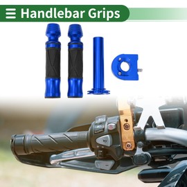 X AUTOHAUX 7/8" 22mm 15/16" 24mm Motorcycle Hand Grips Cover Kit Non Slip Aluminum Alloy Handlebar End Grips for Motorcycle Scooter Bicycle ATV Blue 1 Set