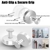 Eyech 4Pcs Suction Cup Hooks for Inside Shower, Stainless Steel